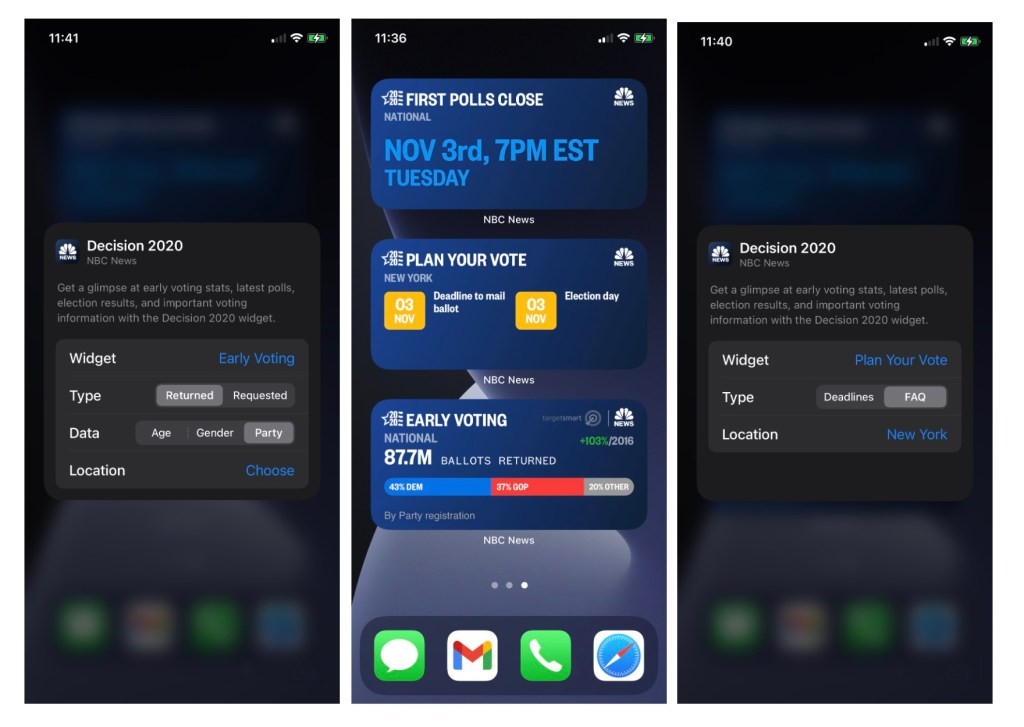 NBC News Election Results Widget for iOS 14