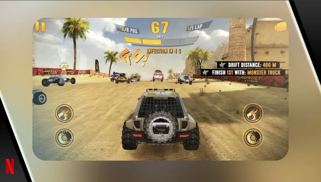 Netflix Gaming Adds Asphalt Xtreme & More Games