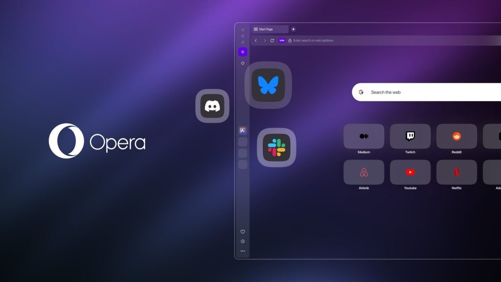 Opera Browser Integrates Bluesky, Slack & Discord