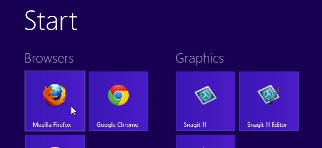 Organize Tiles in Windows 8 Metro Start Screen