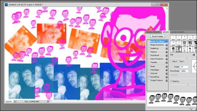 Create Custom Photoshop Brushes - Paint With Your Face!