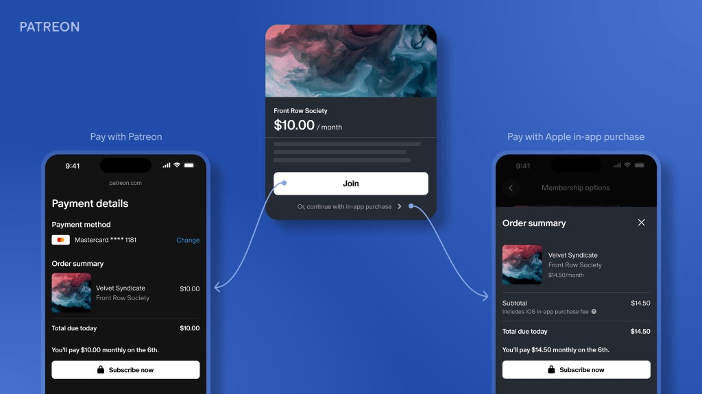 Patreon Now Accepts Web Payments After App Store Update
