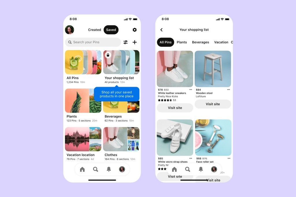 Pinterest Shopping List: Organize Your Saved Products