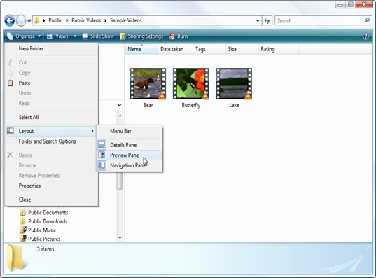 Preview Media Files in Vista - Quick View Feature