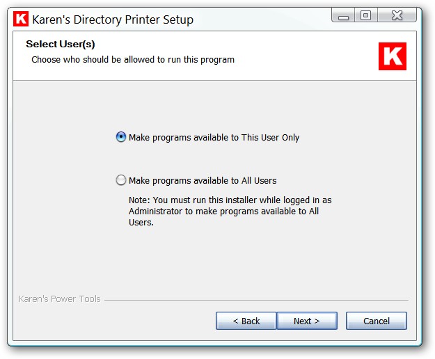 Karen's Directory Printer - Print Directory Information