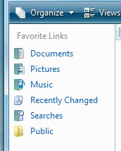 Quick Add Links to Windows Vista Explorer - How-To