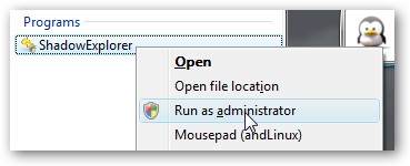 Recover Files with Shadow Copies - Windows Vista