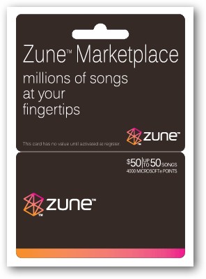 Redeem Zune Card Points - Zune Marketplace