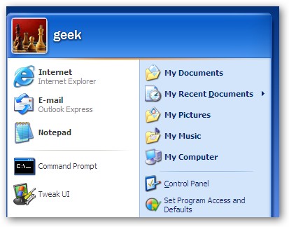 Remove Username from Windows XP Start Menu