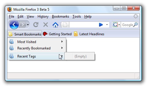 Restore Firefox Smart Bookmarks Folder - Missing or Deleted