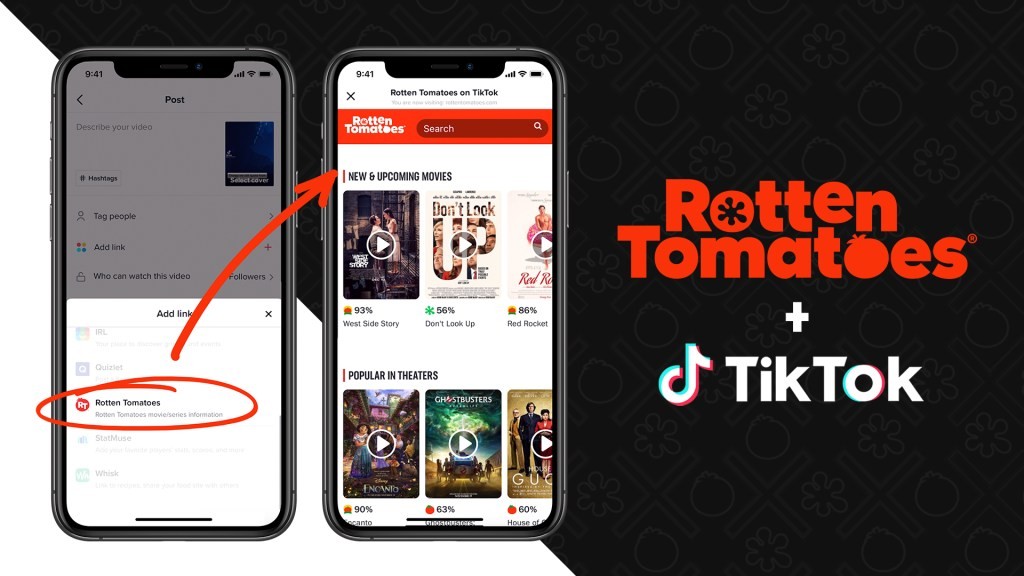 Rotten Tomatoes & TikTok Partner for Ratings and Reviews