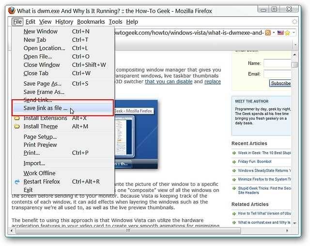 Save Webpage Links as Files in Firefox - Easy Method