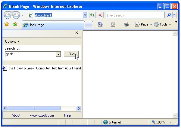 Search IE Favorites - Vista & XP | Internet Explorer Tips