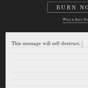 Burn Note: Send Self-Destructing Messages