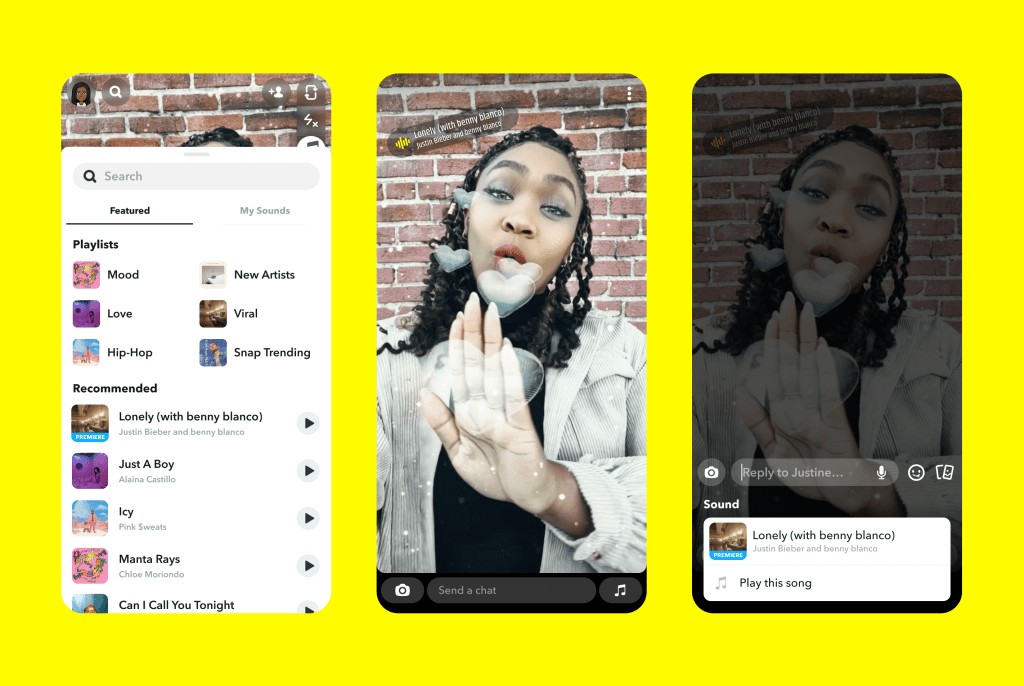 Snapchat & Universal Music Group Partner to Bring Music to Sounds