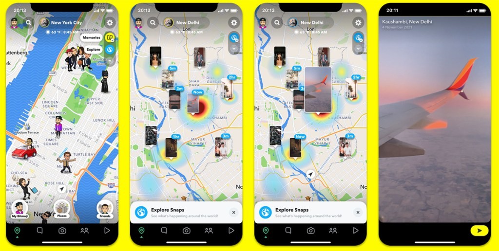Snapchat Updates: Memories & Explore Layers on Snap Map