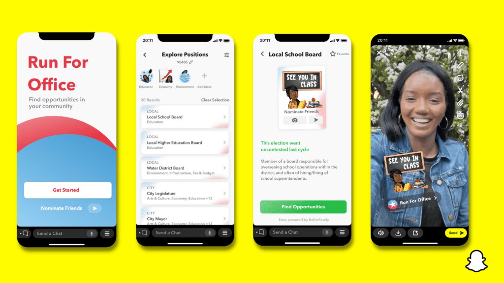 Snapchat Launches Tool for Young Political Candidates