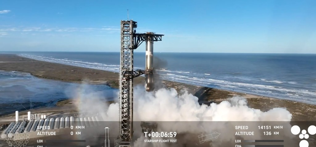 SpaceX Catches Starship Booster, Ship Lost in Space - Updates
