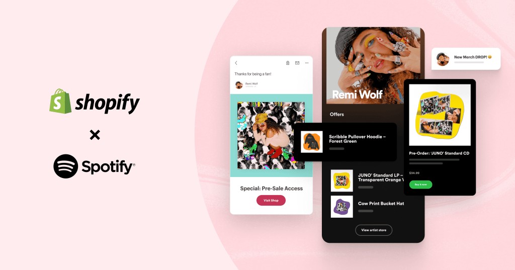 Spotify & Shopify Partnership: Artists Now Sell Merch on Profiles