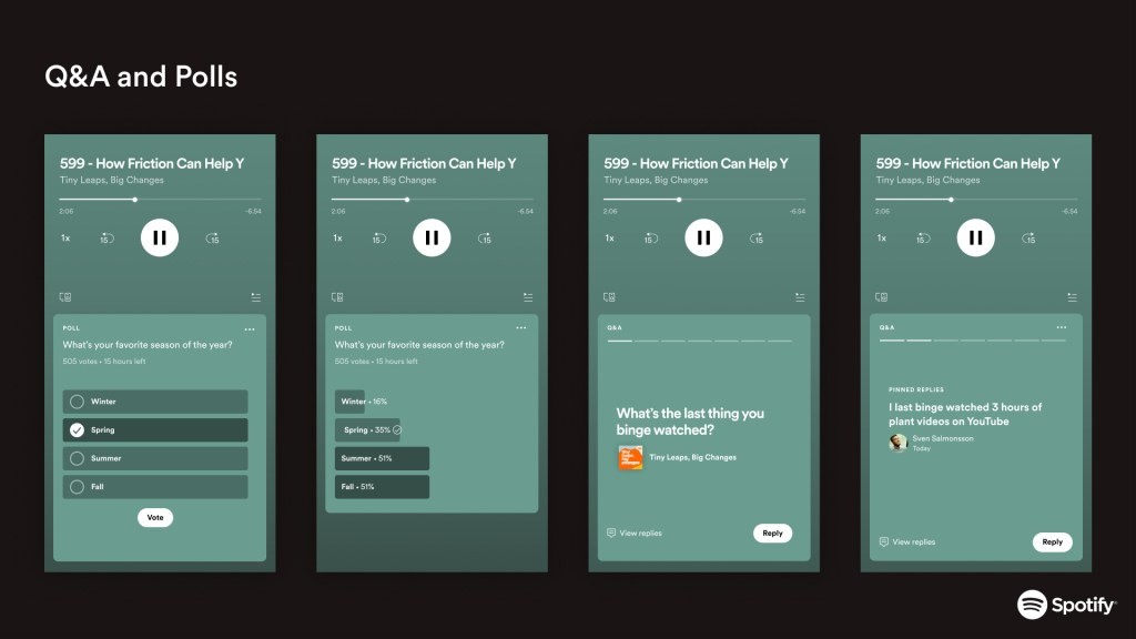 Spotify Podcast Polls & Q&A: New Features for Creators & Users