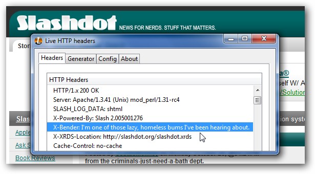 Secret Messages in Website Headers - Stupid Geek Tricks