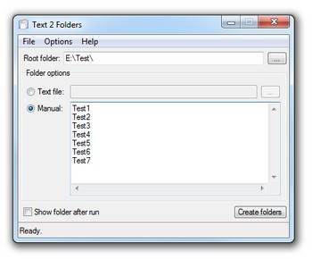 Text2Folders - Simple Batch Folder Maker