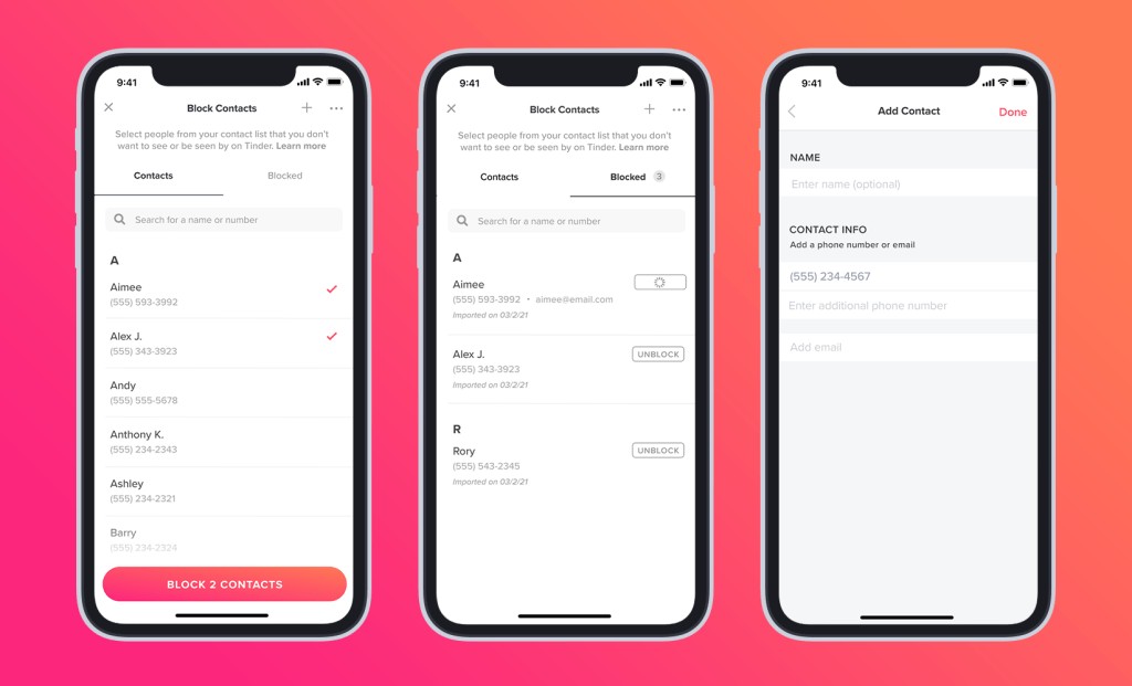 Tinder Block Contacts: Finally Available!