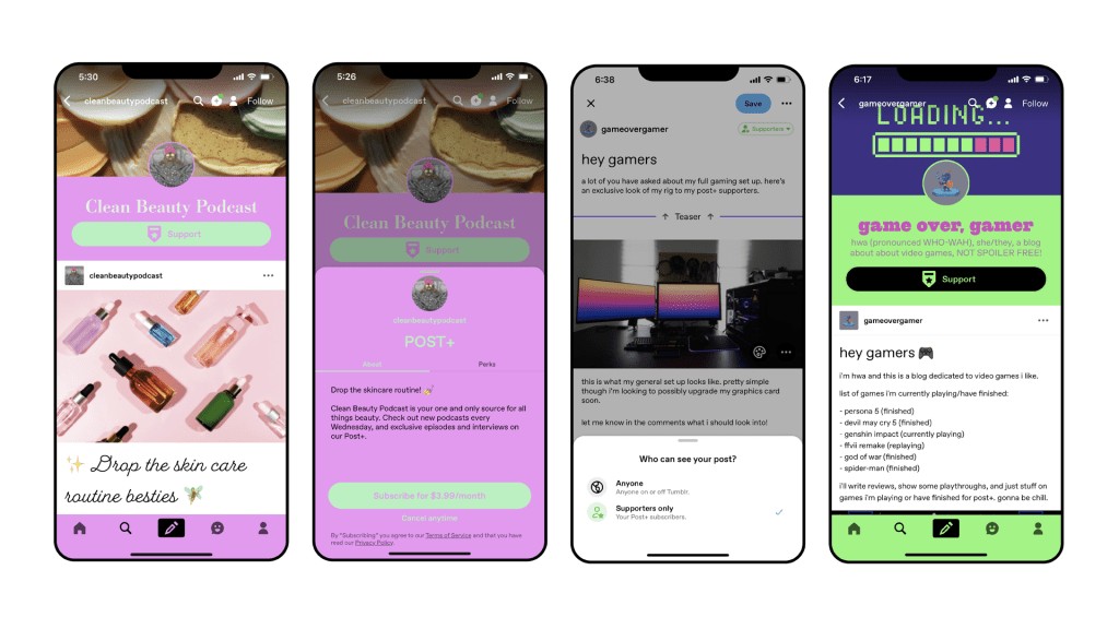 Tumblr Post+ Beta: Subscription Feature Launches