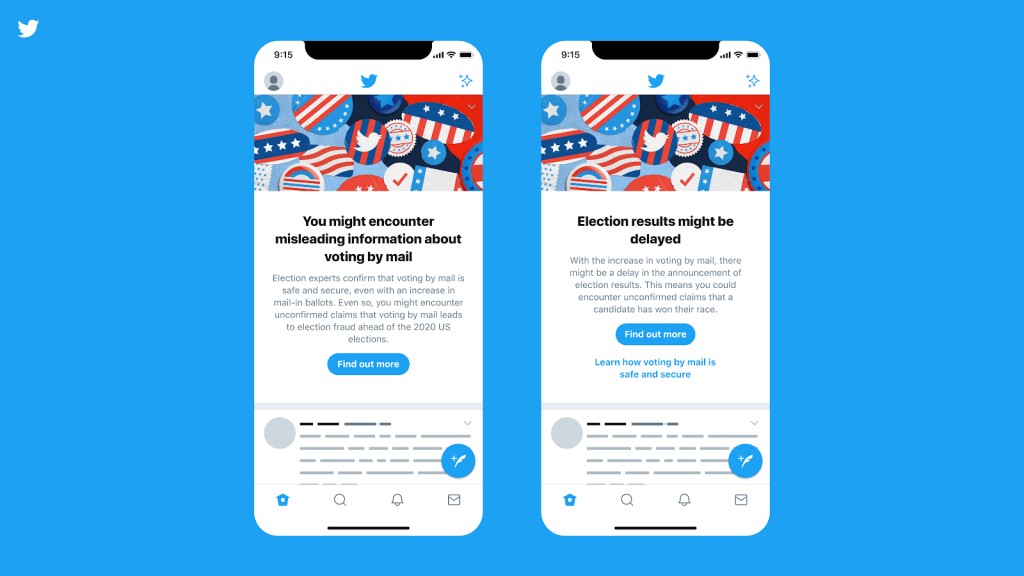 Twitter Election Misinformation Warnings for US Users