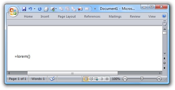 Insert Lorem Ipsum in Word: Hidden Feature