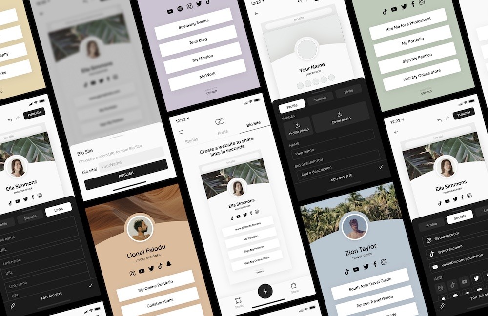 Unfold Bio Sites: Lightweight Link-in-Bio Profiles