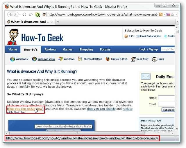 View URLs as Tooltips in Firefox - Enhance Browsing