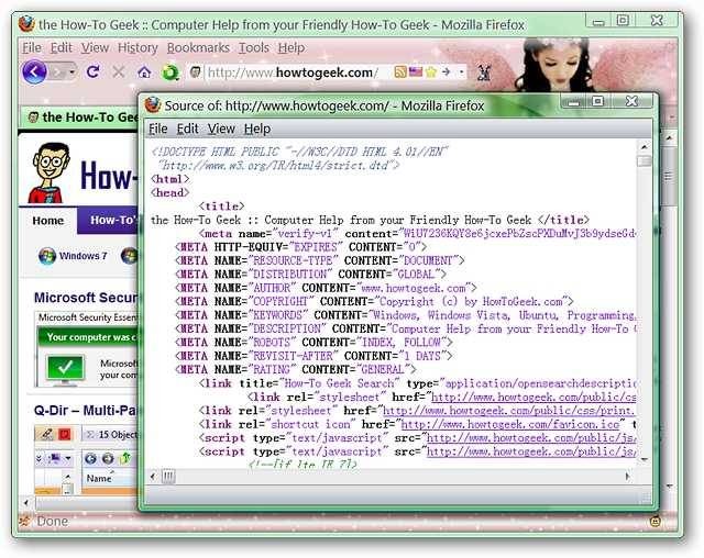 View Page Source in Tabs - Firefox Guide