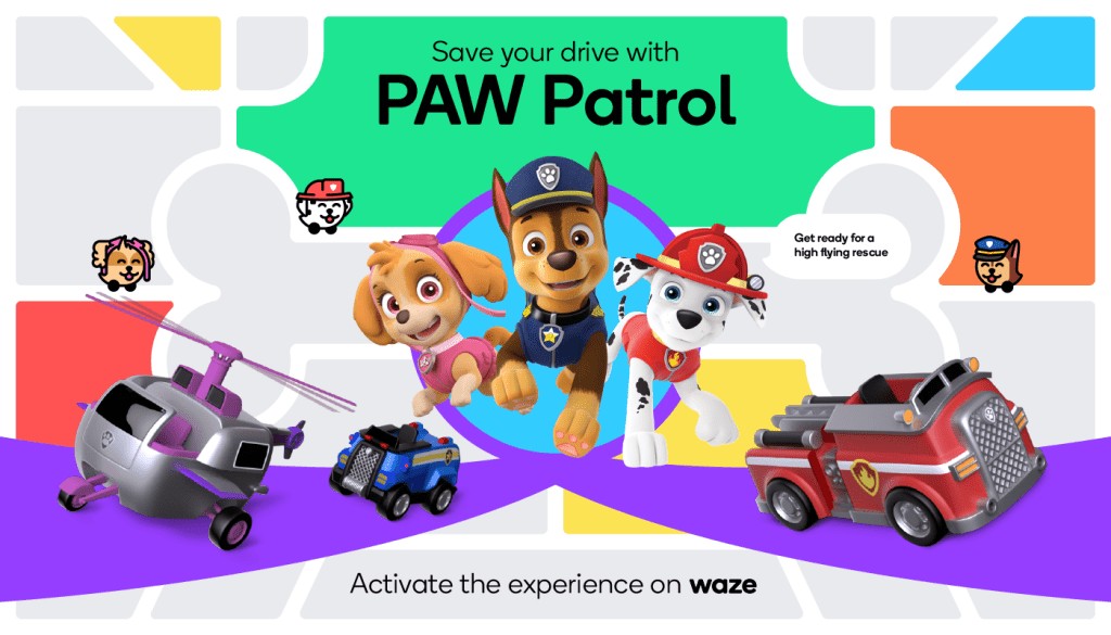 Waze x Paw Patrol: A Fun Car Ride with Familiar Voices