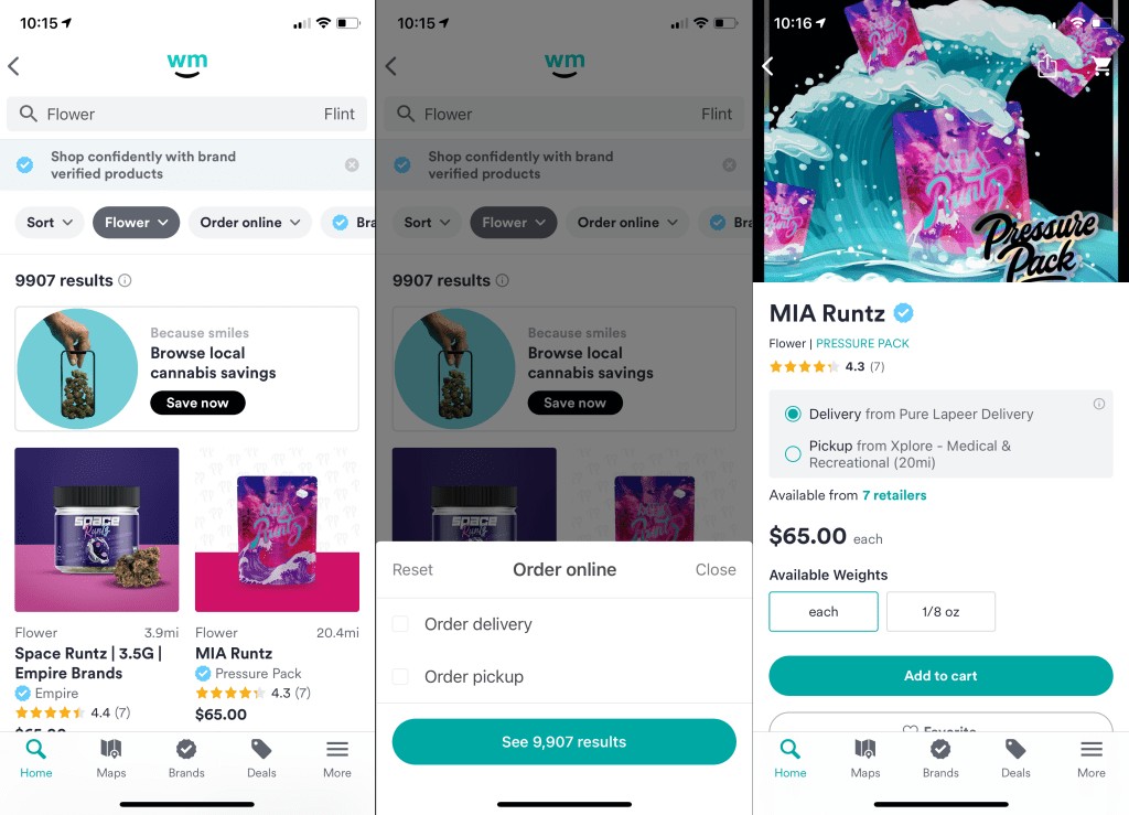 Weedmaps Now Offers In-App Cannabis Purchases for iPhone