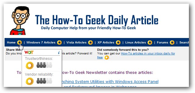 WOT Rankings, How-To Geek Newsletter & You - Stay Informed