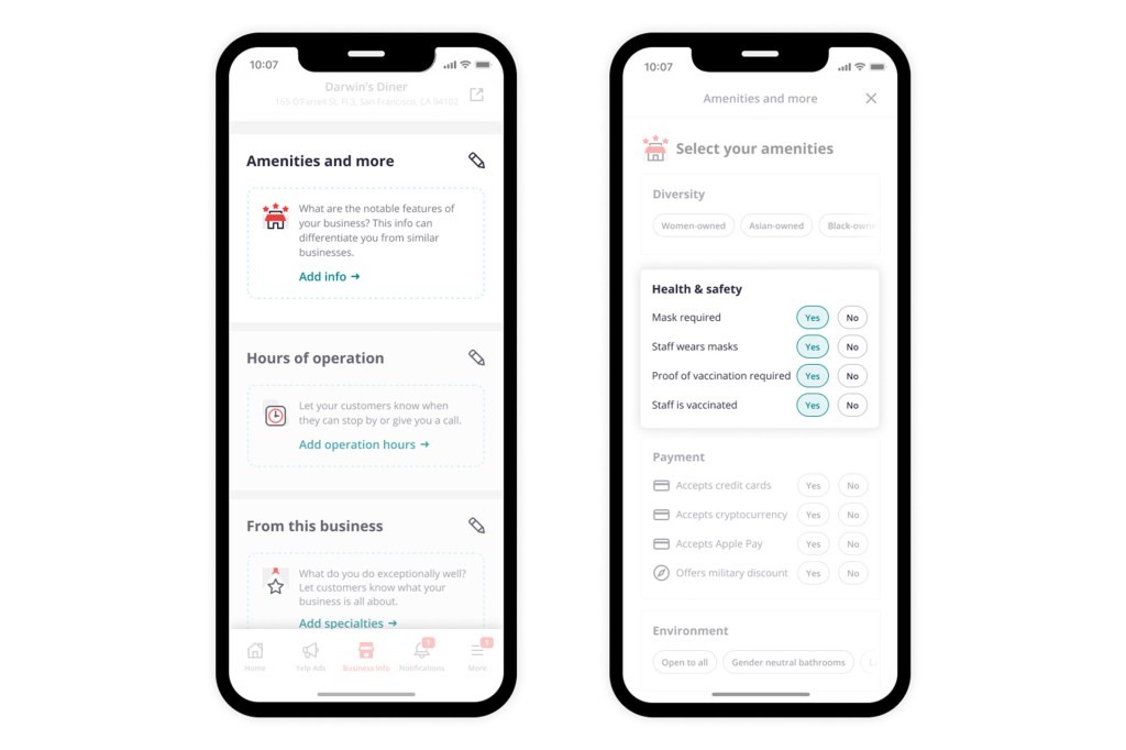 Yelp Updates: Businesses Can Now Share COVID-19 Vaccine Policies