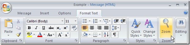 Zoom In On Emails in Outlook 2007 - How To